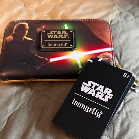 Loungefly Handbags - Loungefly Star Wars Lightsaber Graphic Zip Wallet - Black, Red, Green, Yellow